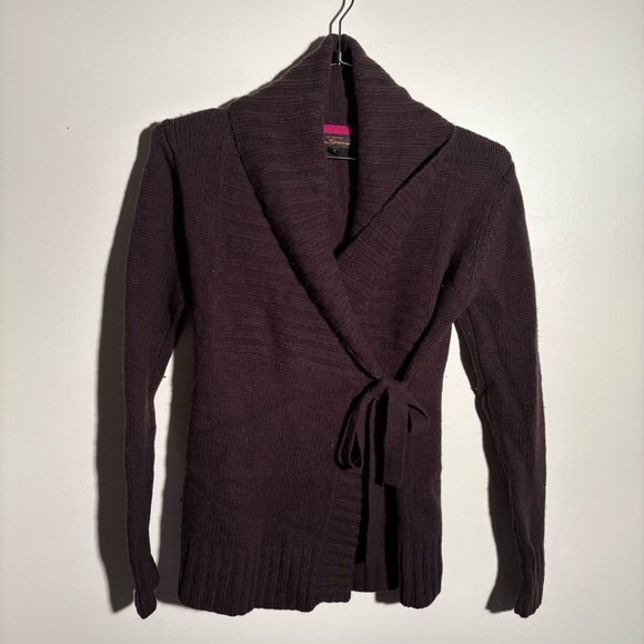 Ben Sherman Lambswool Tie Cardigan - Picture 1 of 11